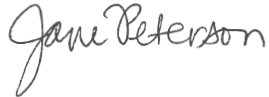 Signature of Jane Peterson